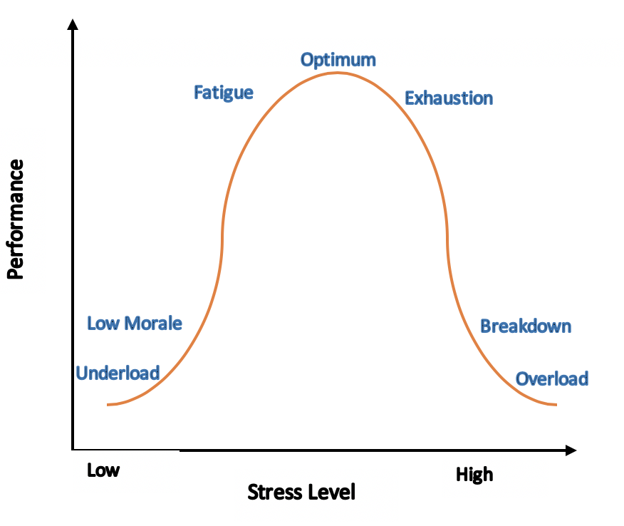 Allostatic Load Model – graph showing stress versus physiological wear and tear